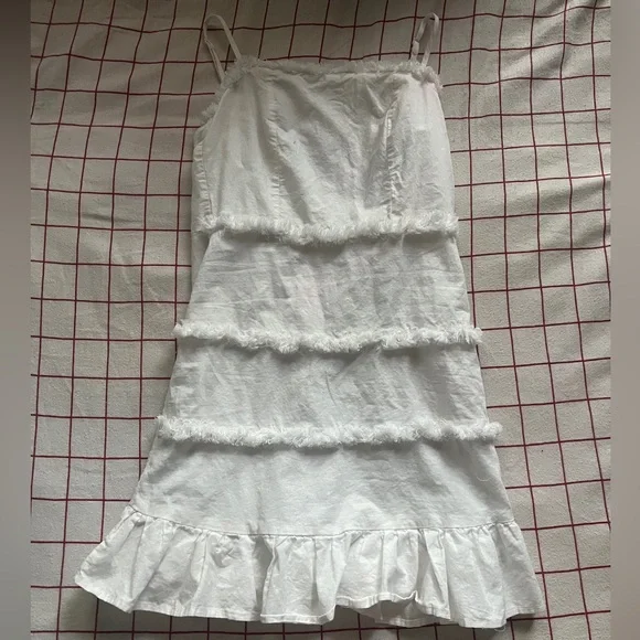 Blue Blush Fringe Mini Dress Blue Blush Fringe Mini Dress